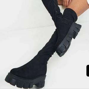 BRAND NEW Thigh high black boots